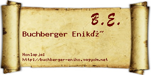 Buchberger Enikő névjegykártya